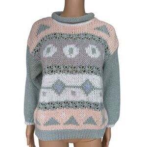 Cristina vintage ramie blend sweater size M